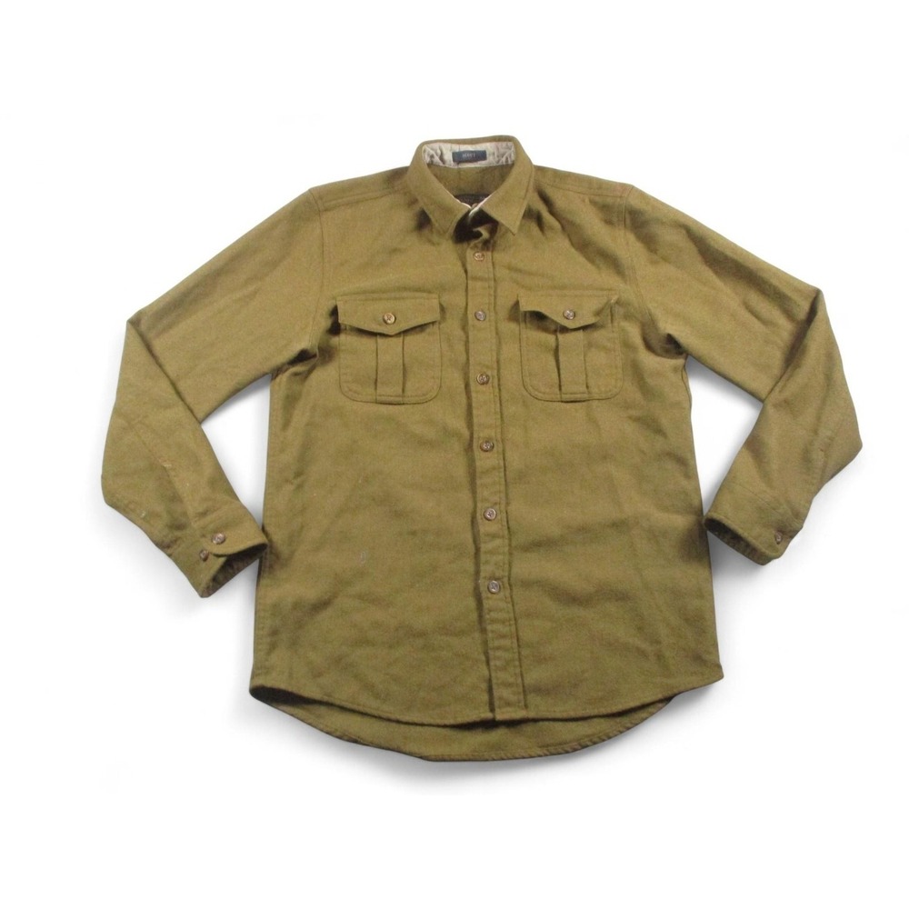 Pendleton Virgin Wool Scout Shirt Mens Medium Olive Green Scout Dual Pocket